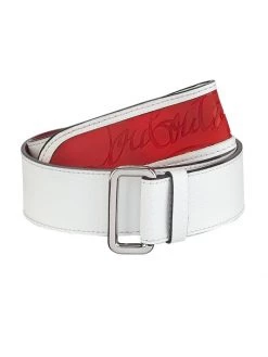 Christian Louboutin Loubi Logo Belt For Men Black Loubi