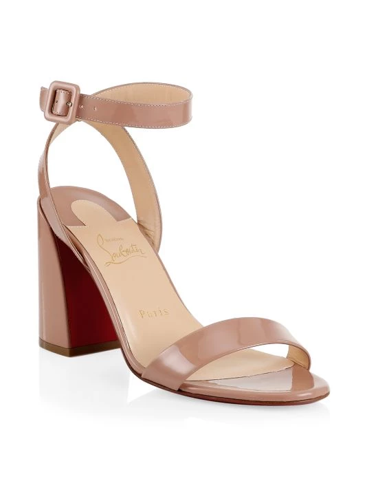 Christian Louboutin Miss Sabina 85 Patent Leather Ankle-Strap Sandals - Image 2