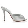Christian Louboutin Me Dolly 100 Metallic Leather Mules