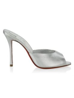 Christian Louboutin Me Dolly 100 Metallic Leather Mules
