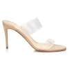 Christian Louboutin Just Nothing 85 PVC & Patent Leather Mules