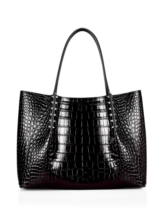 Christian Louboutin Small Cabarock Crocodile-Embossed Leather Tote
