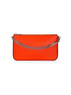 Christian Louboutin Loubila Leather Pouch-On-Chain Black Loubi