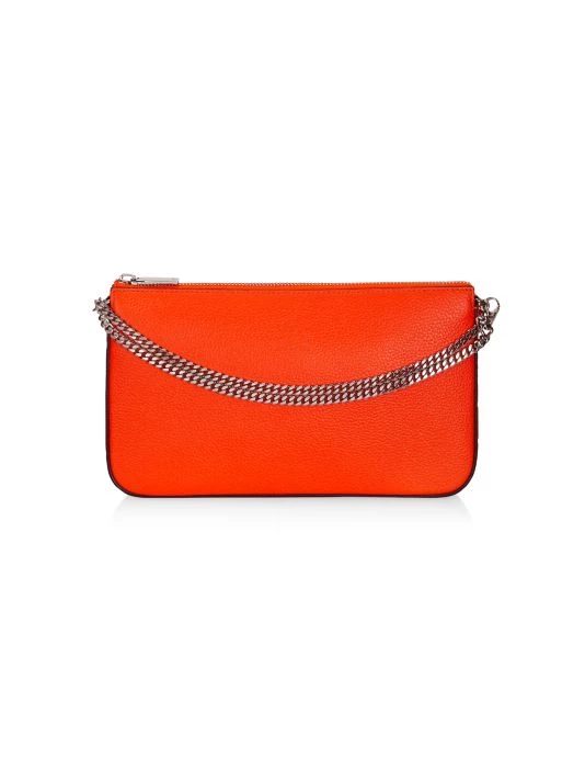 Christian Louboutin Loubila Leather Pouch-On-Chain Black Loubi