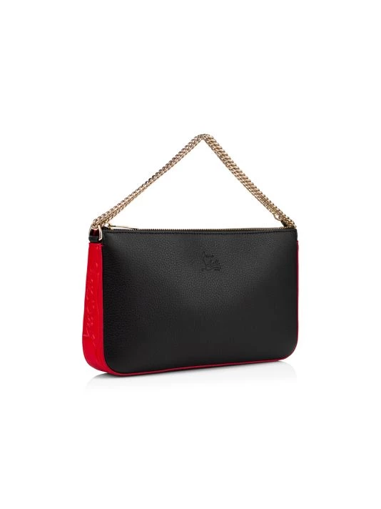 Christian Louboutin Loubila Leather Pouch-On-Chain Black Loubi - Image 3