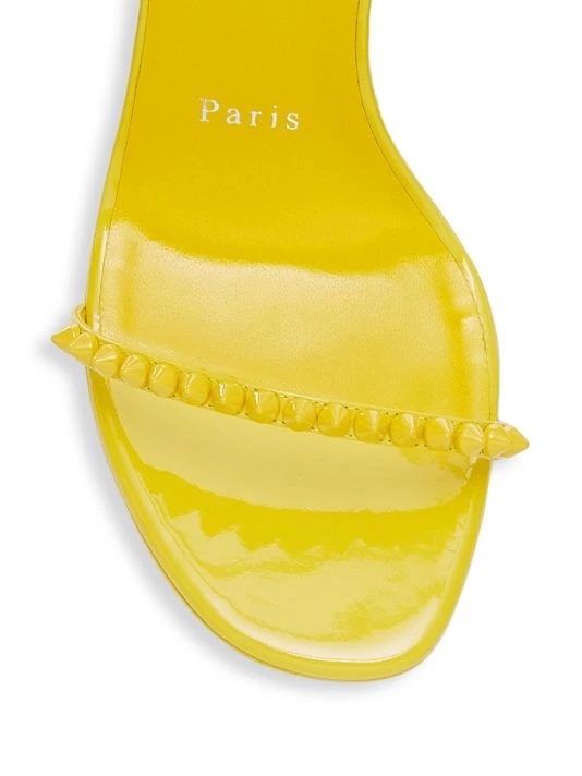 Christian Louboutin So Me Spike 100 Patent Leather Sandals Rosy - Image 4