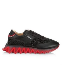 Christian Louboutin Loubishark Crystal-Embellished Sneakers For Men