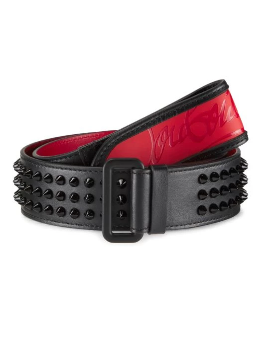 Christian Louboutin Loubi Studded Leather Belt For Men Balmore - Image 2