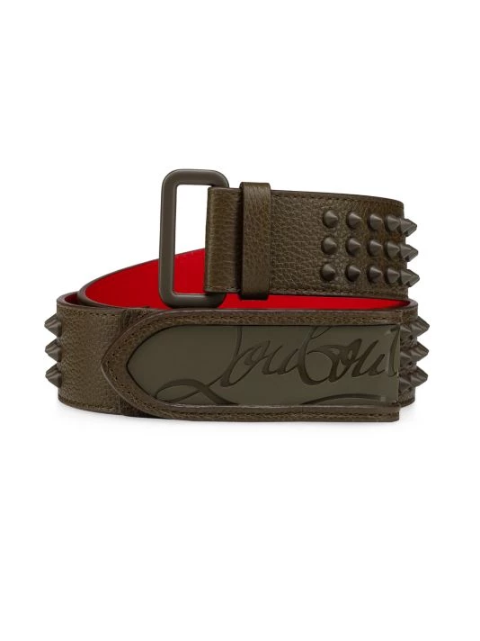 Christian Louboutin Loubi Studded Leather Belt For Men Balmore - Image 3