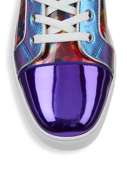 Christian Louboutin Louis Orlato Printed Leather Sneakers For Men - Image 4