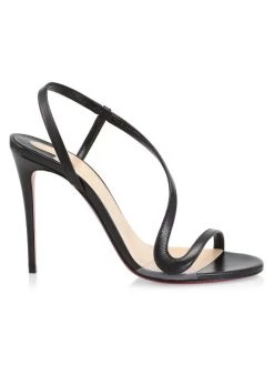 Christian Louboutin Rosalie 100 Leather Slingback Sandals