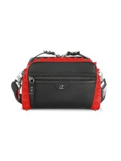 Christian Louboutin Leather & Cotton Studded Bracelet For Men