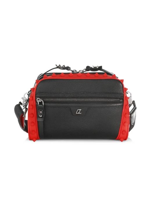 Christian Louboutin Leather & Cotton Studded Bracelet For Men