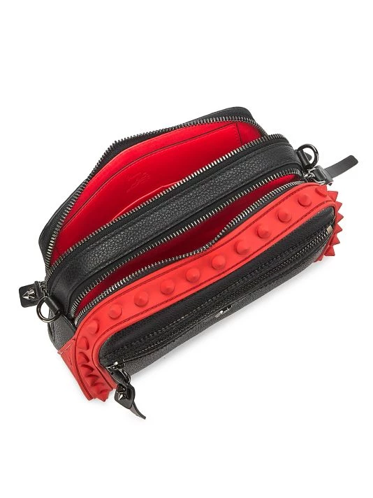 Christian Louboutin Leather & Cotton Studded Bracelet For Men - Image 3