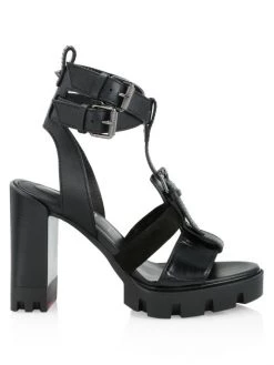 Christian Louboutin Rangerissima 100 Lug Leather Sandals