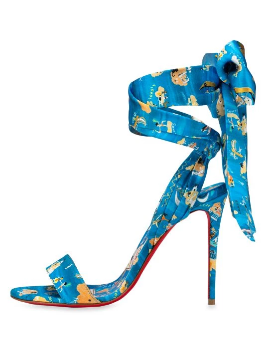 Christian Louboutin Sandale Du Desert Ocean 100 High-Heel Sandals