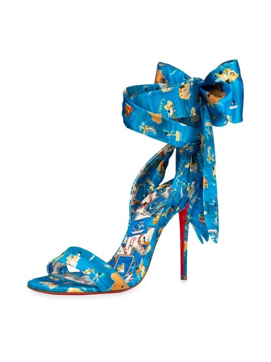 Christian Louboutin Sandale Du Desert Ocean 100 High-Heel Sandals - Image 2