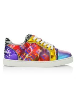 Christian Louboutin Fun Vieira Mixed-Print Sneakers