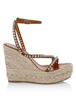 Christian Louboutin Mafaldina 120 Spikes Wedge Sandals