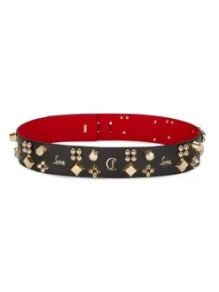 Christian Louboutin Carasky Embellished Leather Belt